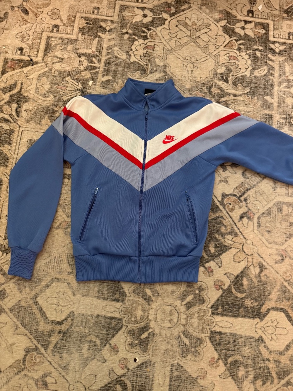 Vintage 80's Nike Blue Tag Chevron Track Jacket Retro